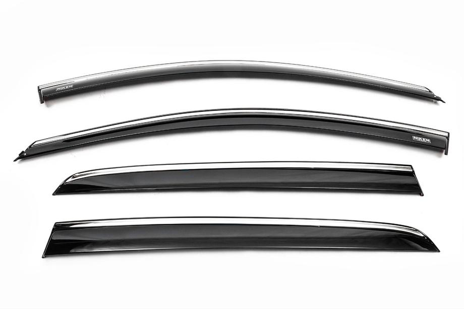 Volkswagen Golf 7/E-Golf 2012-2020 Déflecteurs de Vitres avec Moulure Chromée HB (4 pcs, Niken) Photo 5
