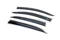 Opel Mokka 2012-2021 Déflecteurs de vitres avec moulure chromée (4 pcs, Niken) photo 2