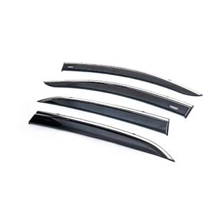 Déflecteurs de vitres avec moulure chromée (4 pcs, Niken) photo 2
