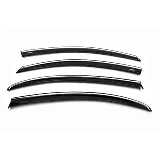 Déflecteurs de vitres avec moulure chromée (4 pcs, Niken)
