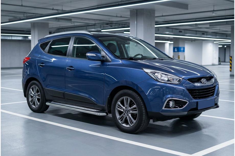 Hyundai IX-35 2010-2015 Marchepieds Latéraux Maydos V2 (2 pcs, Aluminium & Inox) Image