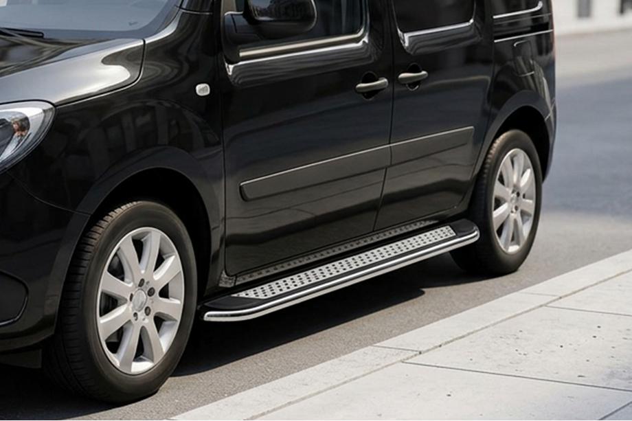 Renault Kangoo 2008–2020 Marchepieds Latéraux Maydos V2 (2 pcs, Aluminium & Inox) Empattement Court Image