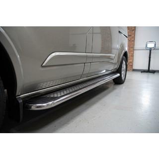 Marchepieds Latéraux Maydos V2 (2 pcs, Aluminium & Inox) Ford Custom 2013-2022 photo 1