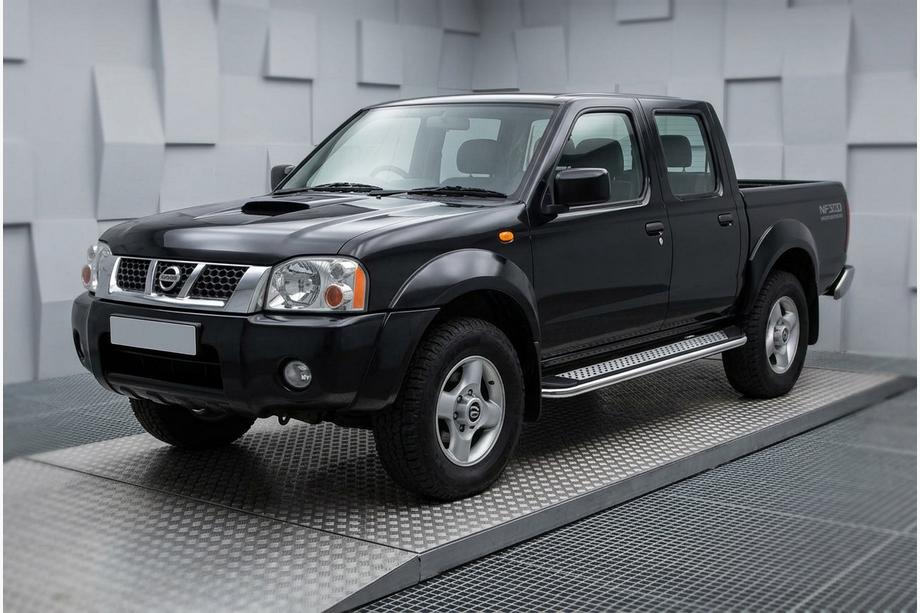 Nissan NP300 1999-2015 Marchepieds Latéraux Maydos V2 (2 pcs, Aluminium & Inox) Image