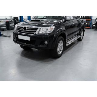 Marchepieds Latéraux Maydos V2 (2 pcs, Aluminium & Inox) Toyota Hilux 2006-2015 photo 1