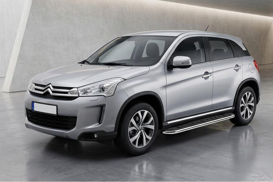 Citroen C-4 Aircross 2012-2017 Marchepieds Latéraux Maydos V1 (2 pcs, Aluminium & Inox) Image