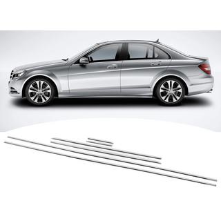 Couvre-moulures de vitres chromés (6 pcs, acier inoxydable) Mercedes C-class W204 2007-2015 photo 2