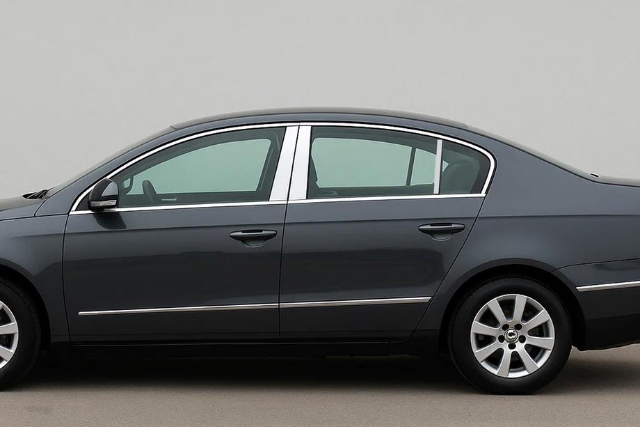 Volkswagen Passat B6 2006-2012 Habillages de montants de porte en inox (SD) Photo 1