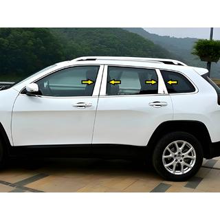 Enjoliveurs de Montants de Portes en Acier Inoxydable Jeep Cherokee KL 2013- photo 1