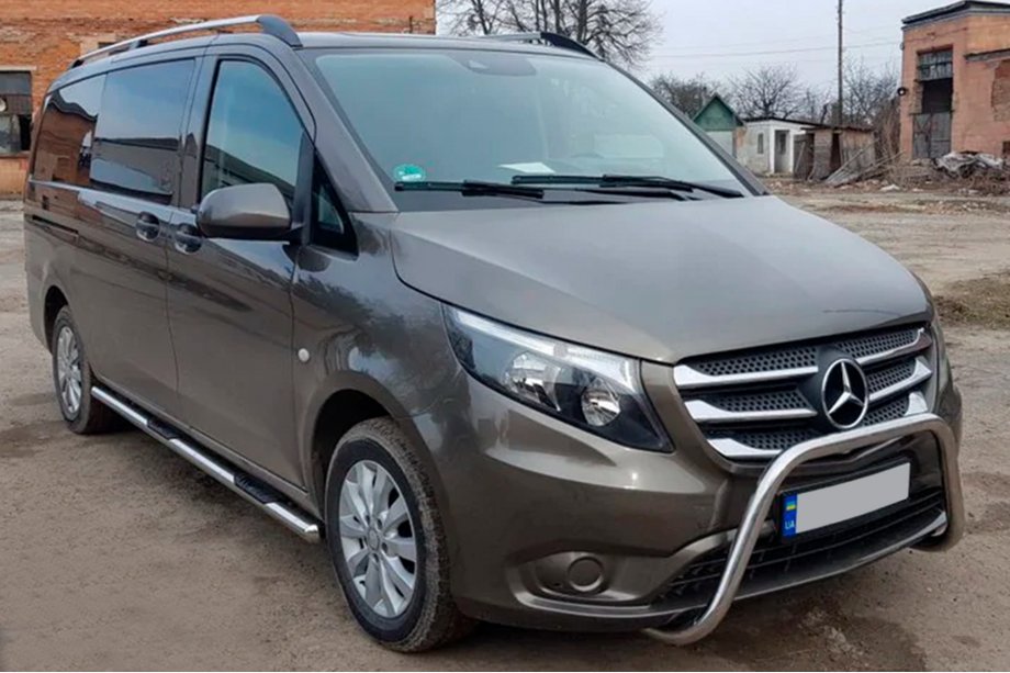 Mercedes Vito/V-class W447 2014- Tubes latéraux 2 pcs, inox d60, empattement long (L3) Photo 4