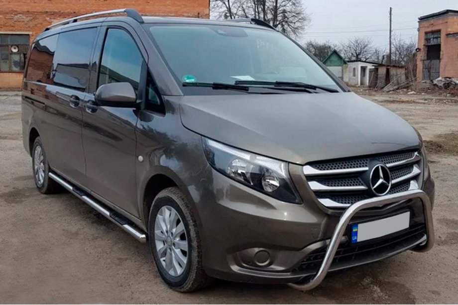 Mercedes Vito/V-class W447 2014- Tubes latéraux 2 pcs, inox d60, empattement long (L3) Photo 3