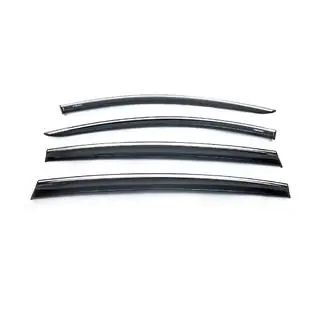 Déflecteurs de vitres avec moulure chromée (4 pcs, Niken) photo 2