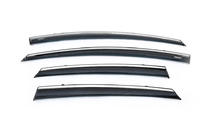 Ford Fiesta 2008-2017 Déflecteurs de Vitres avec Moulure Chromée HB (4 pcs, Niken) photo 1