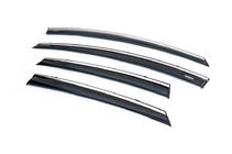 Ford Fiesta 2008-2017 Déflecteurs de Vitres avec Moulure Chromée HB (4 pcs, Niken) photo 2