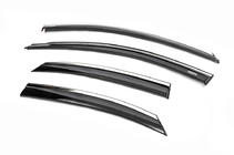 Ford Focus II 2005-2008 Déflecteurs de Vitres avec Moulure Chromée SD/HB (4 pcs, Niken) photo 4