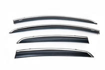 Fiat Linea 2006-2018 Déflecteurs de vitres avec moulure chromée (4 pcs, Niken) photo 2