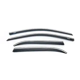 Déflecteurs de vitres avec moulure chromée (4 pcs, Niken) photo 2