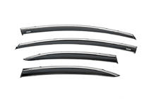 Honda Civic Sedan VIII 2006-2011 Déflecteurs de vitres avec moulure chromée (4 pcs, Niken) photo 2