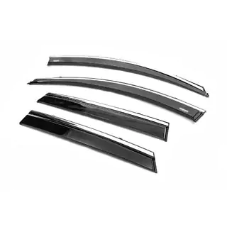 Déflecteurs de vitres avec moulure chromée (4 pcs, Niken) photo 2