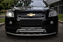 Chevrolet Captiva 2006-2019 Protection avant triple (inox) photo 1