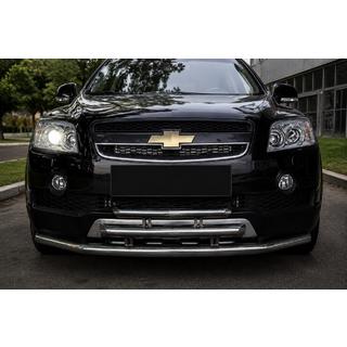 Protection avant triple (inox) Chevrolet Captiva 2006-2019