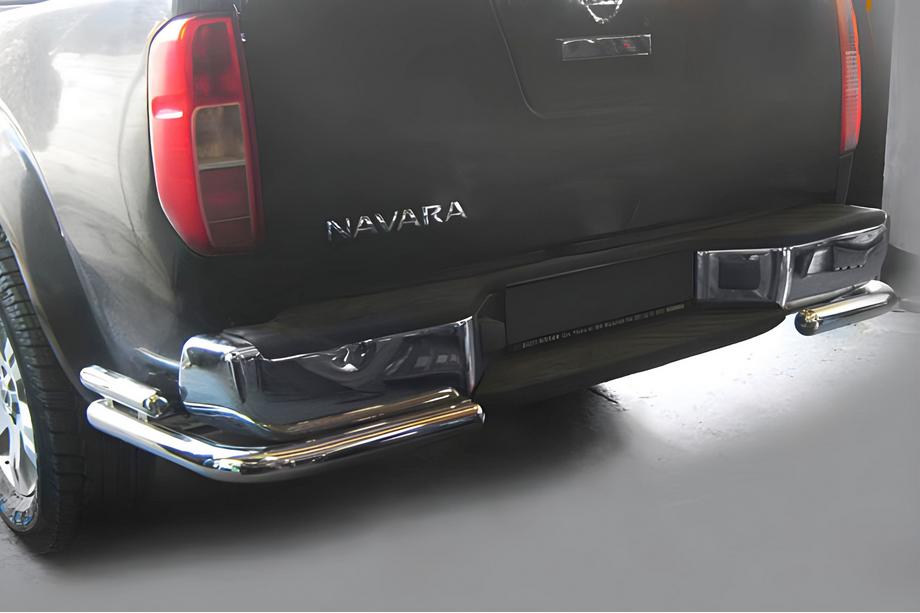 Nissan Navara 2006-2015 Protection Arriere AK003-Double (Inox) Photo 1