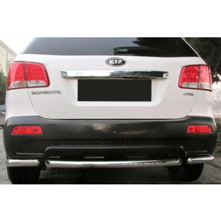 Barres arrière d'angle avec partie centrale AK007-3 (2 pcs, inox) Kia Sorento II XM 2009-2014 photo 1