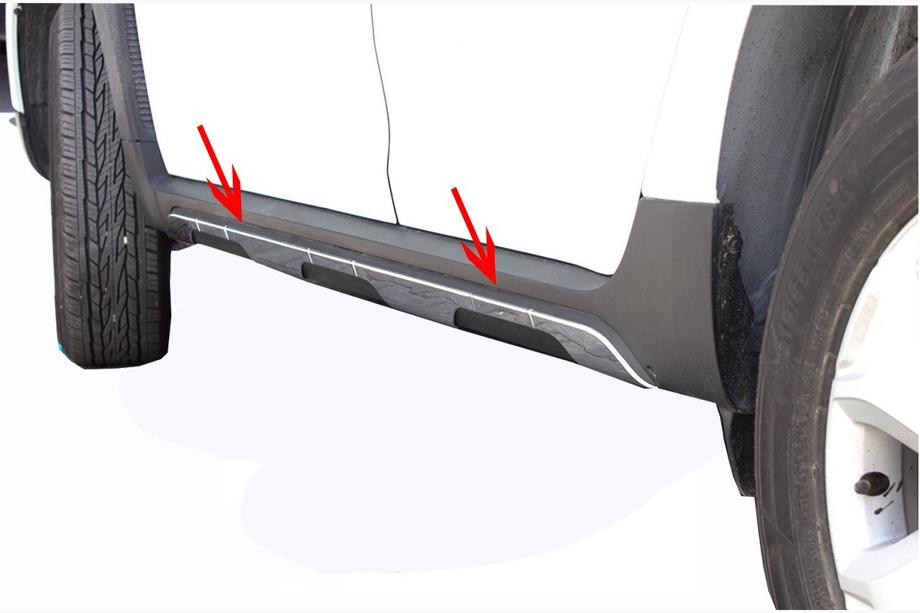 Renault Duster 2018-2024 Couvre-moulures de porte en acier inoxydable (6 pcs) Carmos - Acier Inoxydable Turc Image