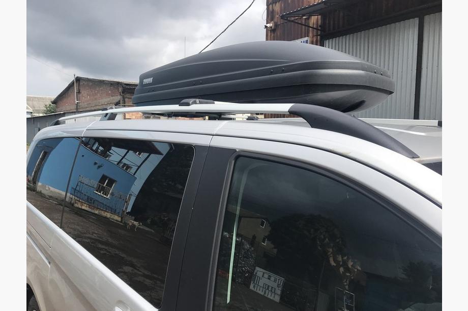 Mercedes Vito/V-class W447 2014- Barres de Toit Chrome CAN Design Original (Pieds Metalliques) Empattement Long (EXTRALONG) Photo 3