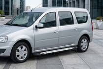 Dacia Logan MCV 2004-2014 Marchepieds latéraux type X5 (2 pcs, aluminium) photo 1