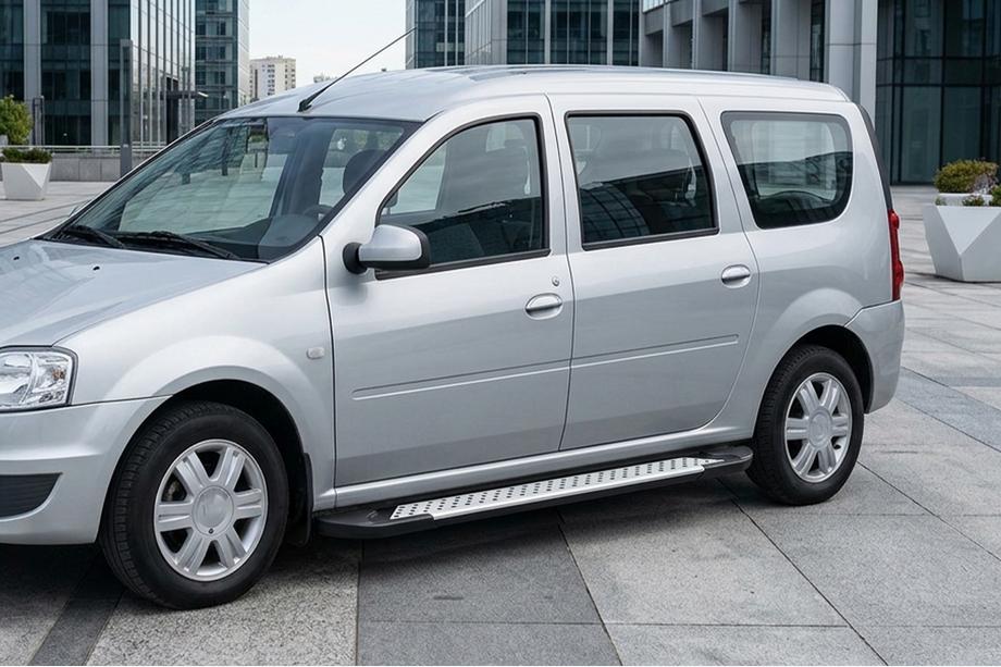Dacia Logan MCV 2004-2014 Marchepieds latéraux type X5 (2 pcs, aluminium) Image