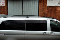 Mercedes Vito/V-class W447 2014- Barres de toit noires CAN Design Original (Pieds metalliques) photo 4