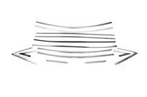 Hyundai Accent 2011-2017 Kit complet baguettes de contour de vitres chromées (14 pcs, inox) photo 2