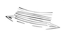 Hyundai Accent 2011-2017 Kit complet baguettes de contour de vitres chromées (14 pcs, inox) photo 3