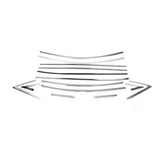 Kit complet baguettes de contour de vitres chromées (14 pcs, inox) photo 2