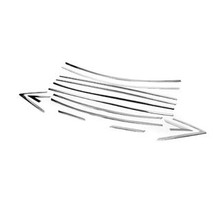 Kit complet baguettes de contour de vitres chromées (14 pcs, inox) photo 3