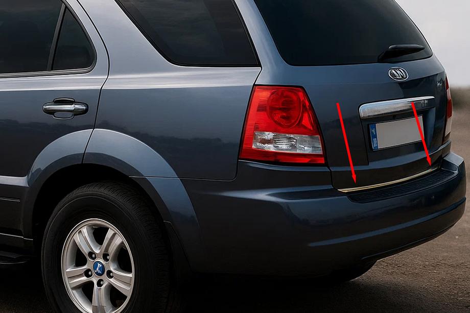 Kia Sorento I BL 2002-2009 Baguette de coffre inox Image