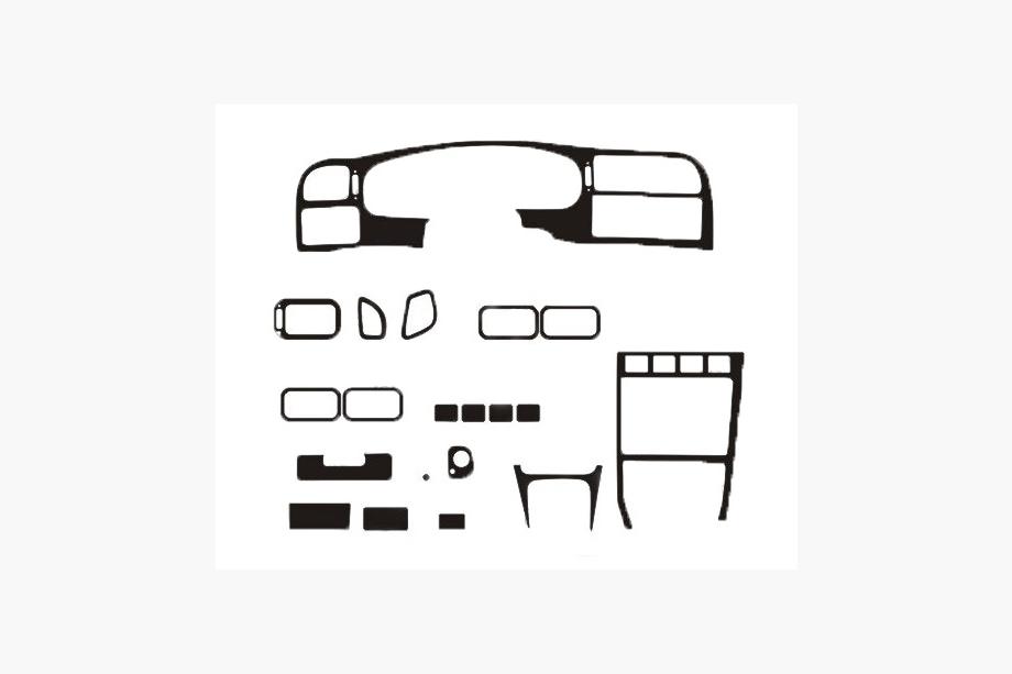 Nissan Sunny 1990-1995 PROMO! Inserts de tableau de bord aspect aluminium Image