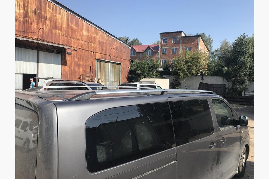 Peugeot Expert 2017- Barres de Toit Chromées Base longue, pied en plastique Photo 3