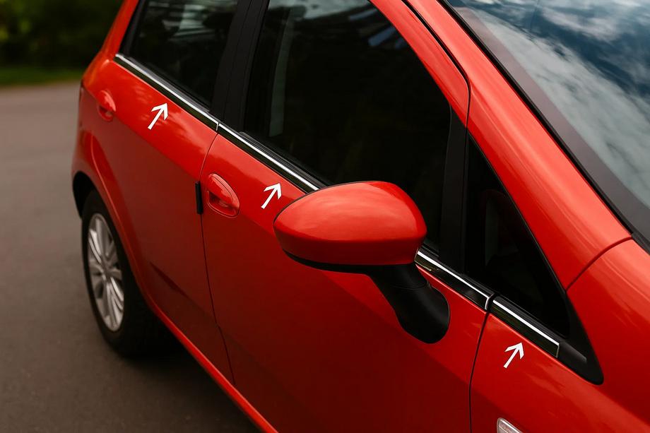 Nissan Micra K12 2003-2010 Encadrement de Vitres Acier Inoxydable (6 pcs) Image
