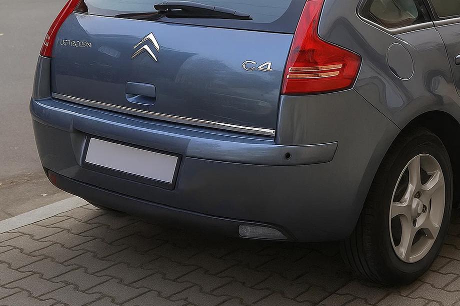 Citroen C-4 2004-2010 Baguette bord inférieur couvercle de coffre (inox) Photo 1
