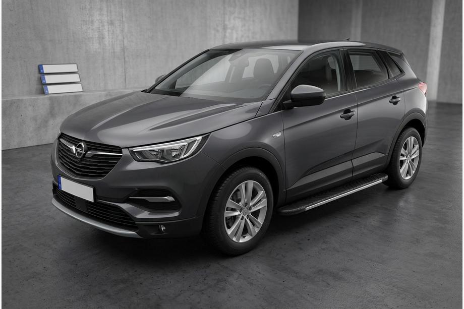 Opel Grandland X 2017- Marchepieds Latéraux Bosphore Grey (2 pcs, Aluminium) Image