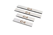 Citroen C-4 2004-2010 Seuils de porte Carmos inox photo 6