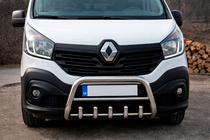 Renault Trafic 2015- Pare-buffle WT003-4 (Inox) Avec Inscription photo 1