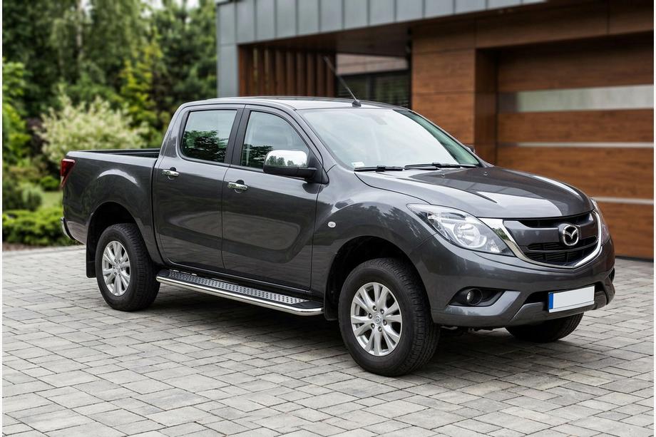 Mazda BT-50 2012- Marchepieds Latéraux Maydos V2 (2 pcs, Aluminium & Inox) Image