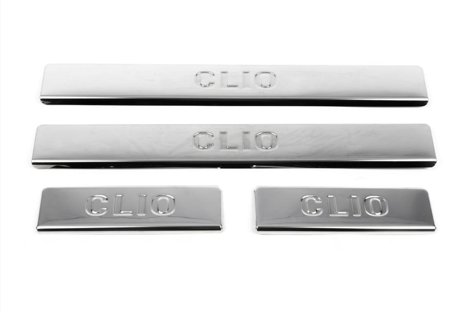 Renault Clio IV 2012-2019 Seuils de porte OmsaLine (4 pcs, inox) Photo 2