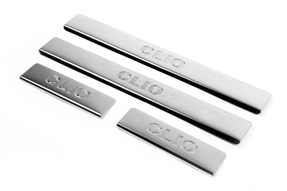 Renault Clio IV 2012-2019 Seuils de porte OmsaLine (4 pcs, inox) Photo 3