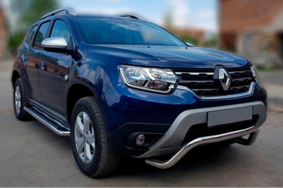 Renault Duster 2018-2024 Pare-buffle WT007 (Inox) Image