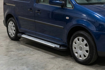 Volkswagen Caddy 2010-2015 Marchepieds latéraux type X5 (2 pcs, aluminium) Empattement Maxi photo 1