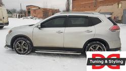 Nissan X-trail T32/Rogue 2014-2021 Marchepieds Latéraux Premium (2 pcs, Inox) Ø60 photo 1